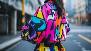 街头时尚的彩色涂鸦艺术