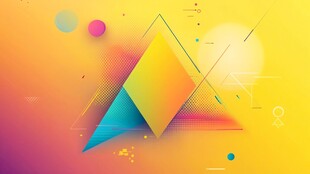 抽象几何图形与渐变背景