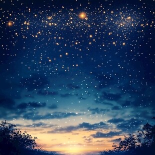 星光璀璨的夜空