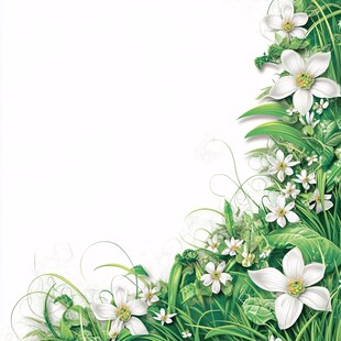 春日白花翠叶舞