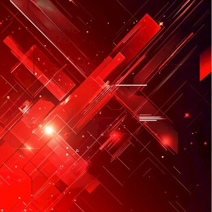 红色科技线条艺术