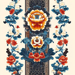 中国风花卉图案