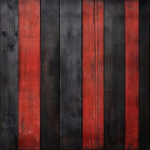 木板背景的红黑对比