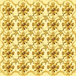 金色花纹墙纸
