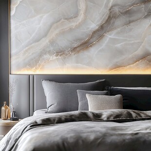 现代卧室的奢华大理石装饰