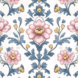 复古花卉图案壁纸