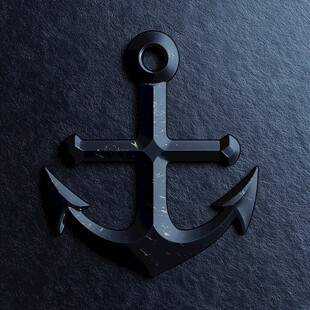 锚定稳定 海洋象征