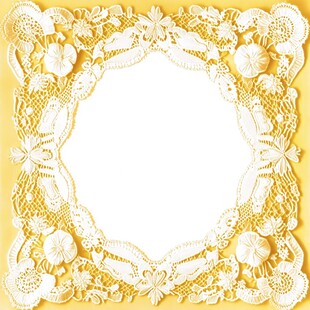 金黄色的复古蕾丝框架