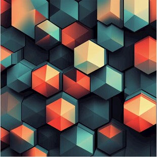 三维六边形抽象艺术