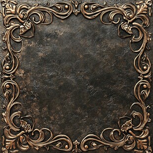 复古金属雕刻框架