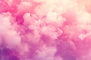 粉色云彩的抽象画