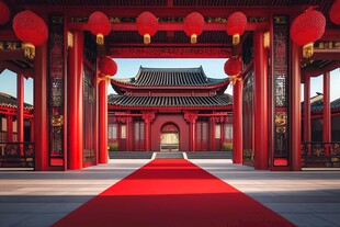 红地毯下的古典宫殿