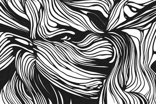 抽象黑白线条图案