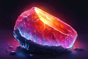 神秘彩色水晶石