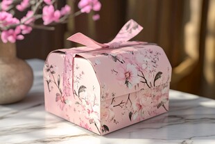 粉色花卉礼盒