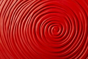 红色漩涡抽象画
