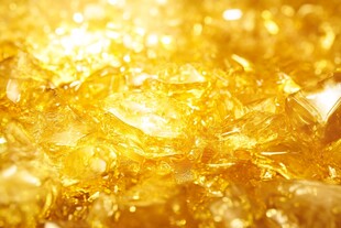 璀璨的金色晶体