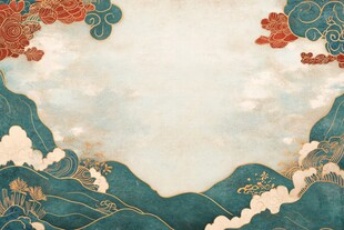 云雾缭绕的山川风景