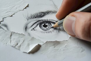 超现实主义铅笔素描