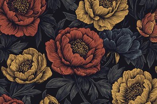 复古花卉图案
