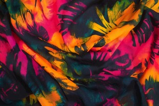 扎染风情的薄纱围巾