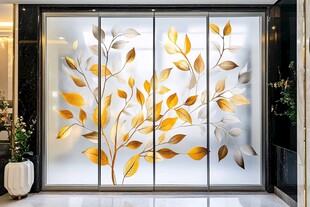 金秋叶韵 艺术玻璃门面装饰