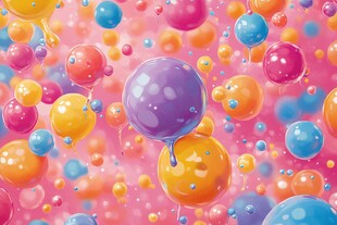 五彩缤纷的气球世界