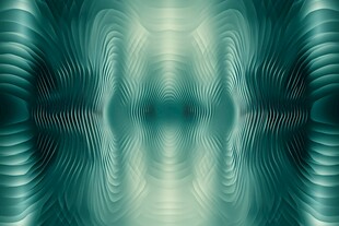 波动的绿色抽象图案