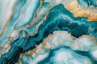 绿色玛瑙与金色纹理