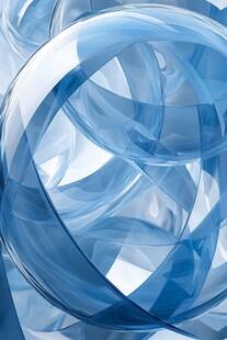 抽象的蓝色玻璃形状