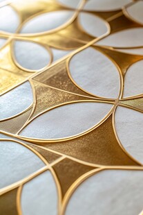 金色几何图案的艺术之美