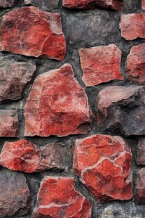 红色岩石墙纹理