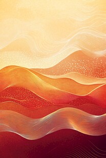 抽象线条风景画