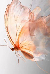 蝴蝶翅膀的透明之美