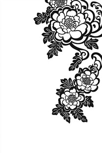 黑白花卉设计