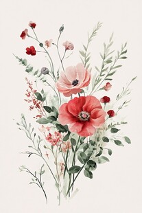 水彩花卉画