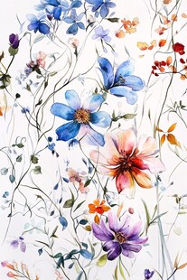 水彩花卉图案