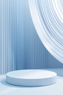 抽象简约蓝色舞台