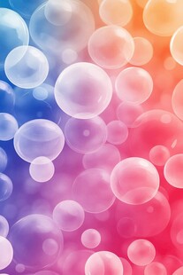 五彩斑斓的肥皂泡