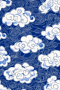 云海蓝白风格