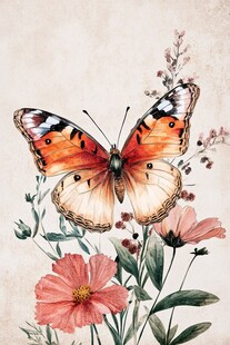 蝴蝶与花卉的和谐共舞