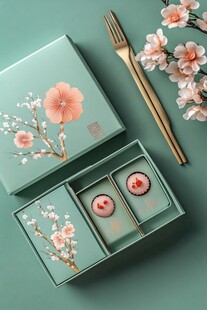春日雅致的糕点礼盒