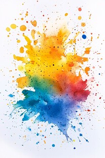 抽象的斑斓色彩爆炸