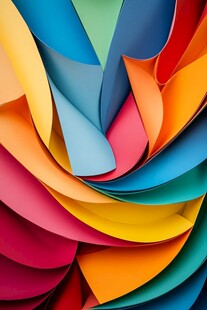 彩色纸张的抽象艺术