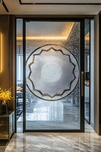 豪华室内设计 玻璃艺术门
