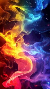 彩色烟雾抽象画