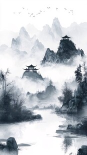 山水画中的中国风景