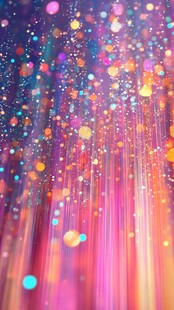 多彩粒子抽象图像