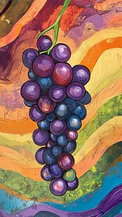 葡萄的绚丽色彩