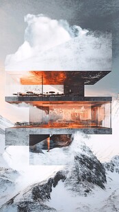 云端的现代建筑